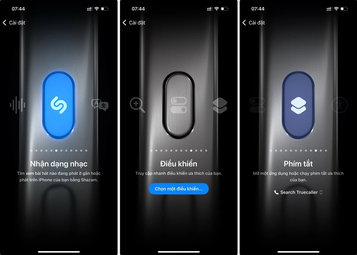 Thêm nữa là chức năng nhận dạng nhạc, ghi âm, kính lúp, trợ năng Accessibility như phóng to màn hình hay một chức năng điều khiển khác từ Control Center. Ảnh: Apple Insider