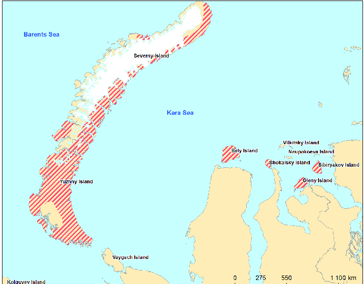 Đối với các vụ nổ hạt nhân dưới nước, một địa điểm thử nghiệm đặc biệt có tên “Object 700” đã được thành lập ở quần đảo Novaya Zemlya. Vị trí xảy ra vụ nổ là vịnh Chernaya, nước ở đây gần như không hòa lẫn với nước ở Biển Barents nên tránh được tình trạng rò rỉ phóng xạ lớn. Ảnh: Sputnik