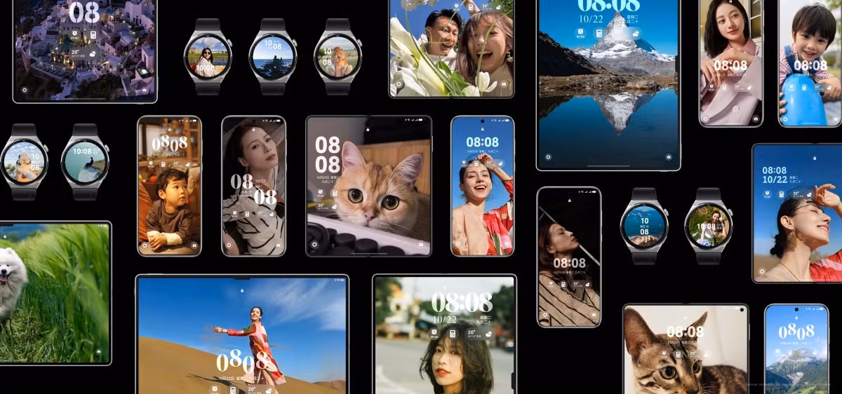 HarmonyOS NEXT mang đến trải nghiệm hoàn toàn mới cho người dùng với giao diện được thiết kế lại. Nó được thiết kế để trở nên bắt mắt hơn với hình nền động. Màn hình khóa trên HarmonyOS NEXT có thể điều chỉnh theo các yếu tố bên ngoài như thời tiết, vị trí đồng hồ, và ánh sáng.