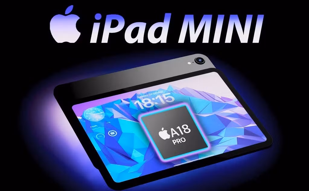 Chính vì vậy, người dùng cũng rất trông đợi Apple sẽ ra mắt iPad mini 7 trong tháng 10 này. iPad mini 7 được cho cũng sẽ có thiết kế tương tự nhưng sẽ nâng cấp phần cứng bên trong với chip A18Pro. Ảnh: AI design