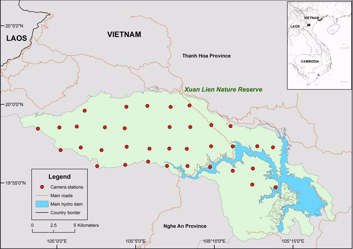 Nhóm nghiên cứu gồm có Thanh Vân Nguyễn, Anh Thế Lưu, Hùng Việt Phạm, Hà Mạnh Nguyễn, Tâm Anh Phạm, Mai Thị Nguyên, Minh Đức Lê và Anh Tuấn Nguyễn. Theo nghiên cứu, nhóm đã đặt 70 camera ở 35 địa điểm khác nhau theo dạng lưới trên khắp khu bảo tồn và các camera này đã chụp ảnh suốt 5 tháng. Các nhà nghiên cứu cho biết phần phía đông nam của khu bảo tồn không được đưa vào nghiên cứu vì có một dự án nhà máy thủy điện đang được triển khai.