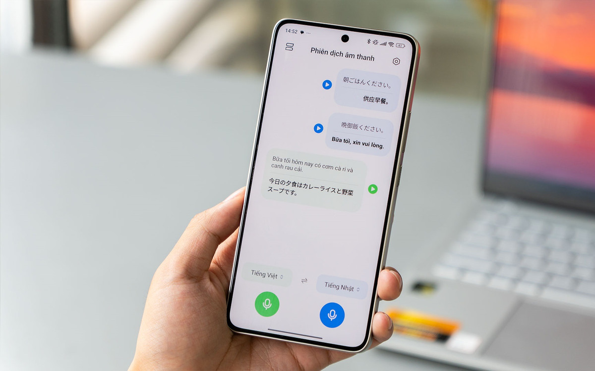 Dịch thuật thời gian thực là tính năng khi đem ra dùng có thể gây tổn thương sâu sắc cho người dùng iPhone 16. Trên Xiaomi 14T tính năng này hoạt động ở 2 chế độ chính: Dịch thuật mặt đối mặt và dịch thuật cuộc gọi/hội nghị. Ảnh VVStudio