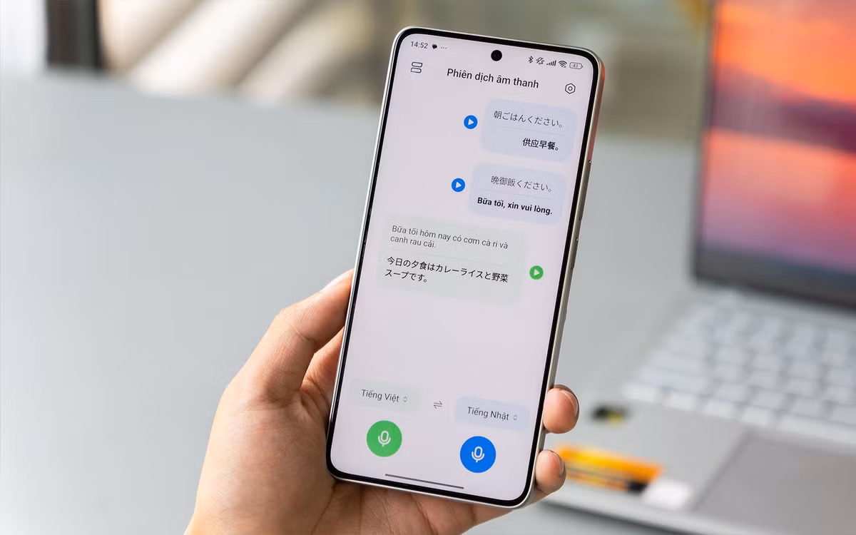 Dịch thuật thời gian thực là tính năng khi đem ra dùng có thể gây tổn thương sâu sắc cho người dùng iPhone 16. Trên Xiaomi 14T tính năng này hoạt động ở 2 chế độ chính: Dịch thuật mặt đối mặt và dịch thuật cuộc gọi/hội nghị. Ảnh VVStudio