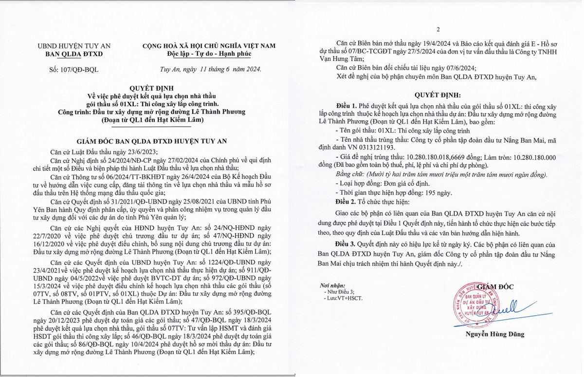 Phú Yên: 1 ngày, Cty Nắng Ban Mai trúng 2 gói thầu xây lắp - Hình 2 Phu Yen: 1 ngay, Cty Nang Ban Mai trung 2 goi thau xay lap-Hinh-2