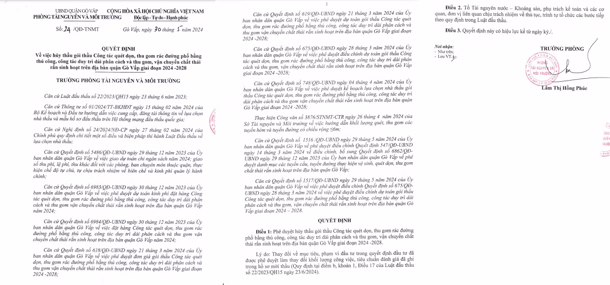 TPHCM: Chon lai goi thu gom rac tren dia ban Q.Go Vap sau huy thau