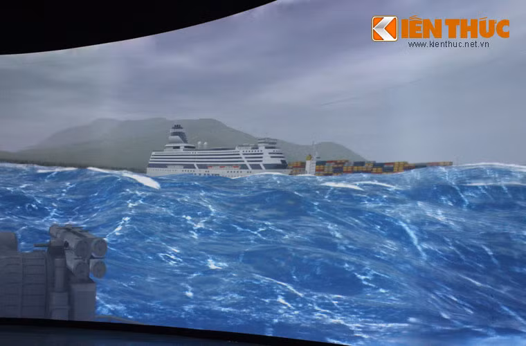 Điều khiển tàu trong điều kiện sóng gió lớn.