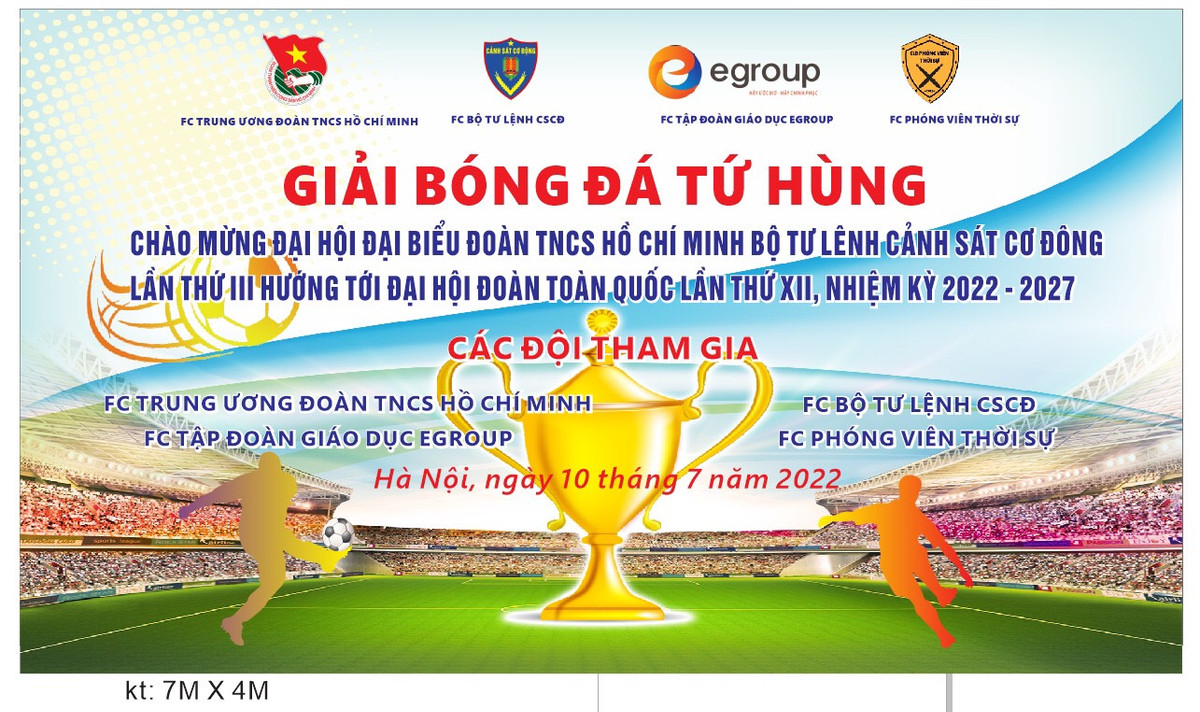 Doan TNCS HCM Bo Tu lenh CSCD to chuc Giai bong da chao mung Dai hoi Doan lan thu III