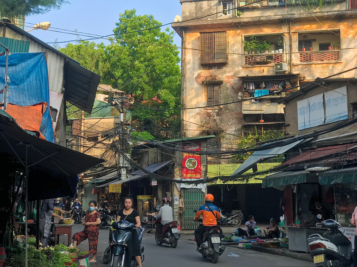 Loa phường tại các khu chợ, khu dân cư ở Hà Nội.