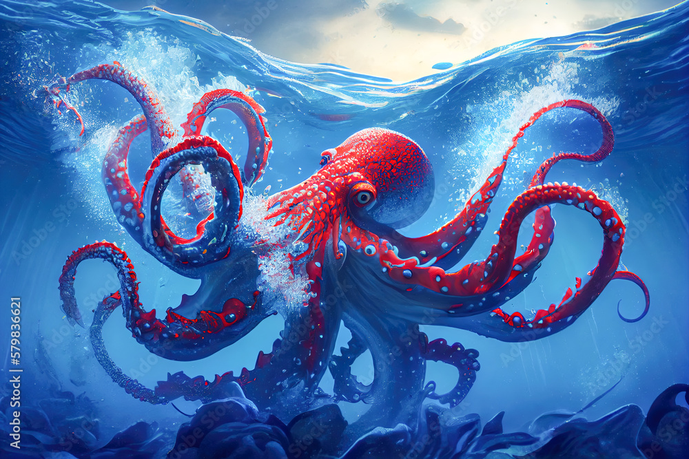 Trong trường hợp con người suy tàn, bạch tuộc có thể trở thành loài sinh vật tiếp quản Trái Đất nhờ trí thông minh và khả năng thích nghi vượt trội. (Ảnh: Adobe Stock)