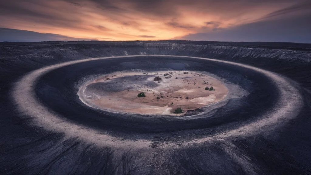 Bí ẩn về nguồn gốc miệng núi lửa và sự phát triển kỳ lạ của cây cối khiến Patomskiy trở thành một trong những kỳ quan thiên nhiên hấp dẫn nhất thế giới.(Ảnh: Hidden Papers)