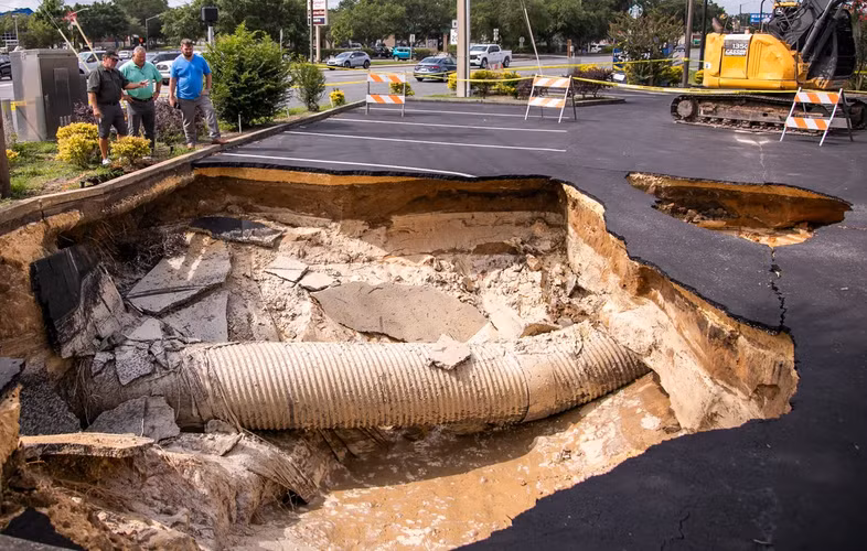 Hố sụt là một hiện tượng tự nhiên đầy nguy hiểm, nhưng với sự hiểu biết và các biện pháp phòng ngừa thích hợp, chúng ta có thể giảm thiểu rủi ro và bảo vệ an toàn cho cộng đồng. Việc nâng cao nhận thức và chuẩn bị kỹ lưỡng là chìa khóa để đối phó với hiểm họa từ lòng đất này.(Ảnh: news-journalonline)
