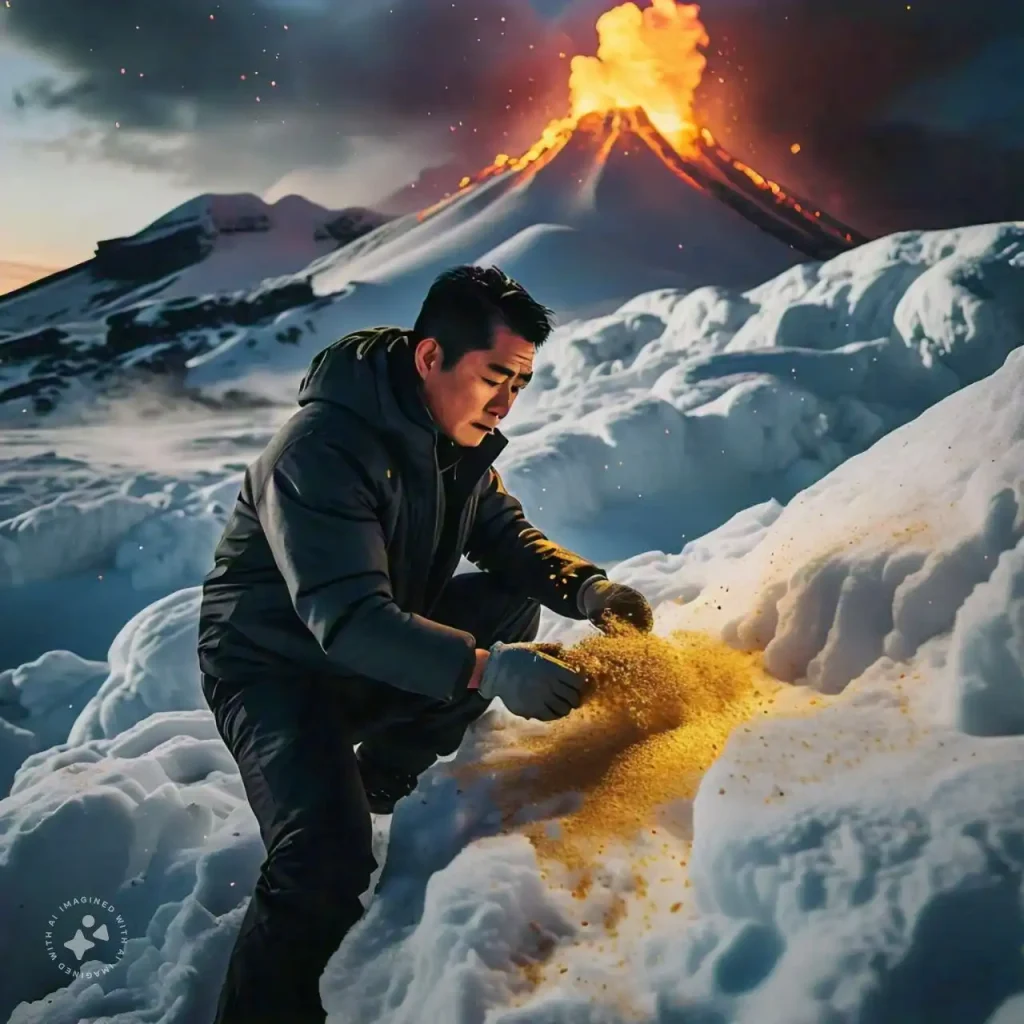 Đáng kinh ngạc hơn, bụi vàng từ Erebus có thể bay xa tới hơn 1.000 km. Tuy nhiên, việc thu gom vàng ở đây gần như bất khả thi do kích thước hạt quá nhỏ và điều kiện thời tiết khắc nghiệt của Nam Cực. Không chỉ vàng, Erebus còn phun ra các hạt kim loại quý hiếm khác, biến nó thành một kho báu địa chất quý giá nhưng khó tiếp cận.(Ảnh: Kidz Herald).