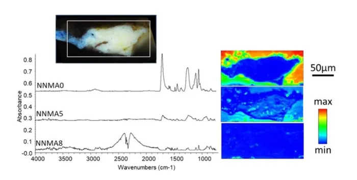 Một hợp chất hiếm, plumbonacrite, được tìm thấy trong lớp nền của bức tranh, khẳng định kỹ thuật độc đáo của Leonardo.(Ảnh: GĐ&amp;XH)