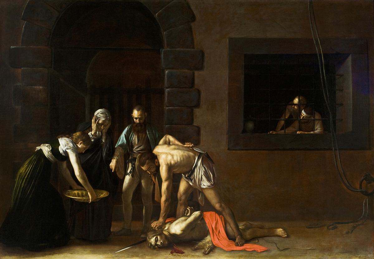 1. Caravaggio và bức tranh "The Beheading of Saint John The Baptist": Đây là một trong những bí ẩn vĩ đại nhất của giới hội hoạ, Bức tranh "The Beheading of Saint John The Baptist" của Michelangelo Merisi xứ Caravaggio, được vẽ vào năm 1608, là một kiệt tác của trường phái Baroque. (Ảnh: Wikipedia)
