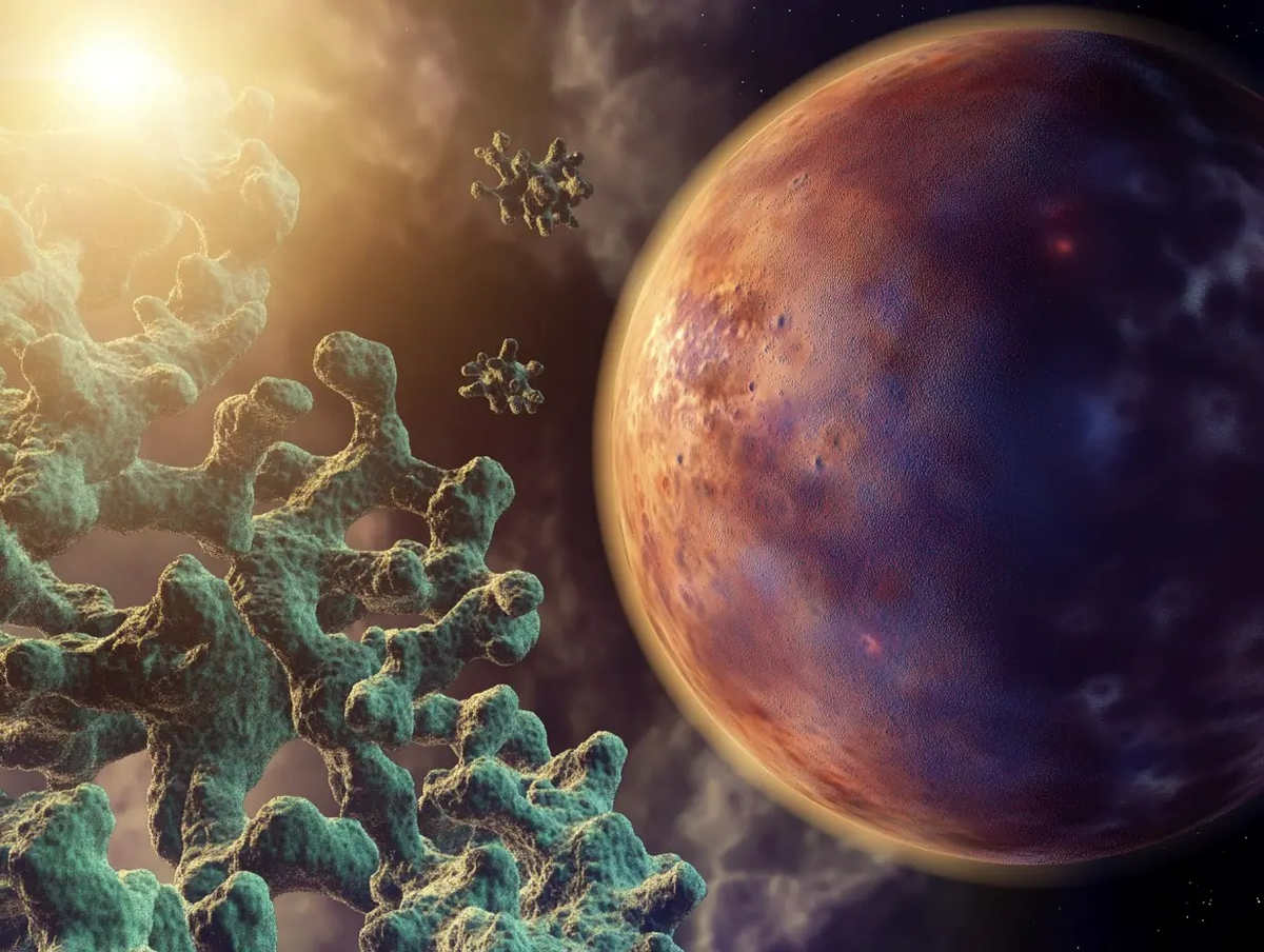Khám phá này gợi mở rằng sự sống trên hành tinh khác, như Sao Hỏa, có thể mang đặc điểm sinh học tương tự Deinococcus radiodurans để thích nghi với môi trường bức xạ.(Ảnh: thanhnienvỉet.vn)