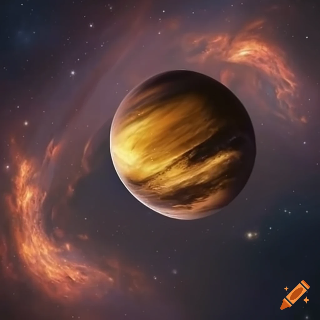 Trong quá trình này, áp suất và nhiệt độ cao đã kết hợp vật chất như sắt và niken, tạo điều kiện sản sinh vàng khổng lồ.(Ảnh: Craiyon)