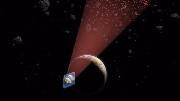 "Mắt thần" của NASA - kính viễn vọng không gian James Webb đã phát hiện 138 tiểu hành tinh mới nằm giữa quỹ đạo Sao Hỏa và Sao Mộc. Những tiểu hành tinh này có kích thước từ cỡ một chiếc xe buýt đến một sân vận động, và một số trong đó đang lao về phía Trái Đất. (Ảnh: Ella Maru &amp; Julien de Wit)