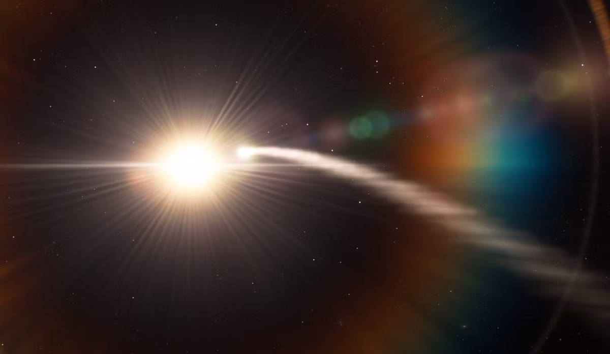 Hiện tượng này khiến WASP-69 b mất đi một phần khối lượng, ước tính gấp 7 lần Trái Đất kể từ năm 2014.(Ảnh: Universe Space Tech)