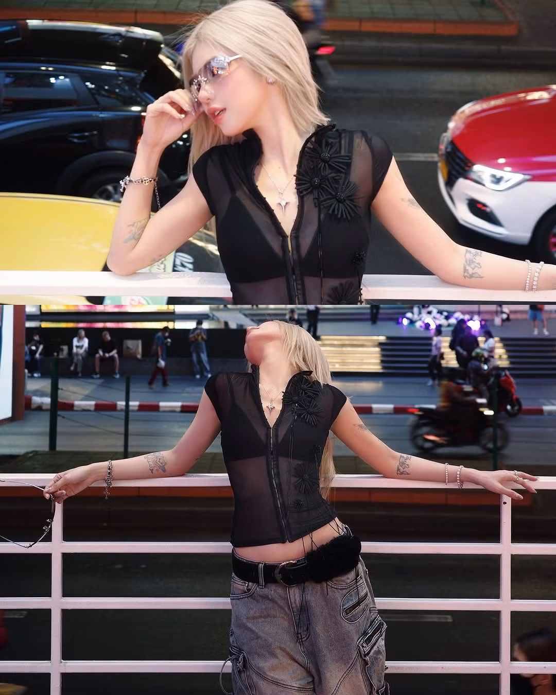 Mới đây, cô nàng vừa đăng tải loạt ảnh khiến nhiều người phải bất ngờ với phong cách xuyên thấu táo bạo.