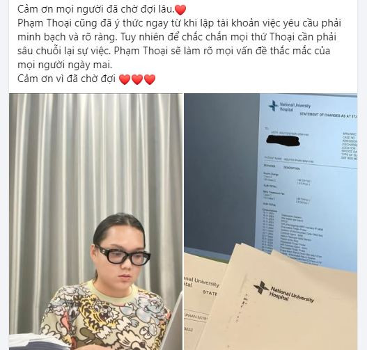 Dòng trạng thái của Phạm Thoại nhanh chóng thu hút hàng chục ngàn tương tác giữa ồn ào từ thiện anh đang mắc phải.