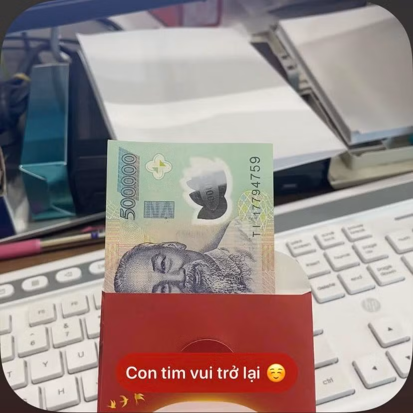 Mệnh giá không quan trọng, mà quan trọng hơn cả là lộc đầu xuân, mong một năm mới mọi điều tốt lành.