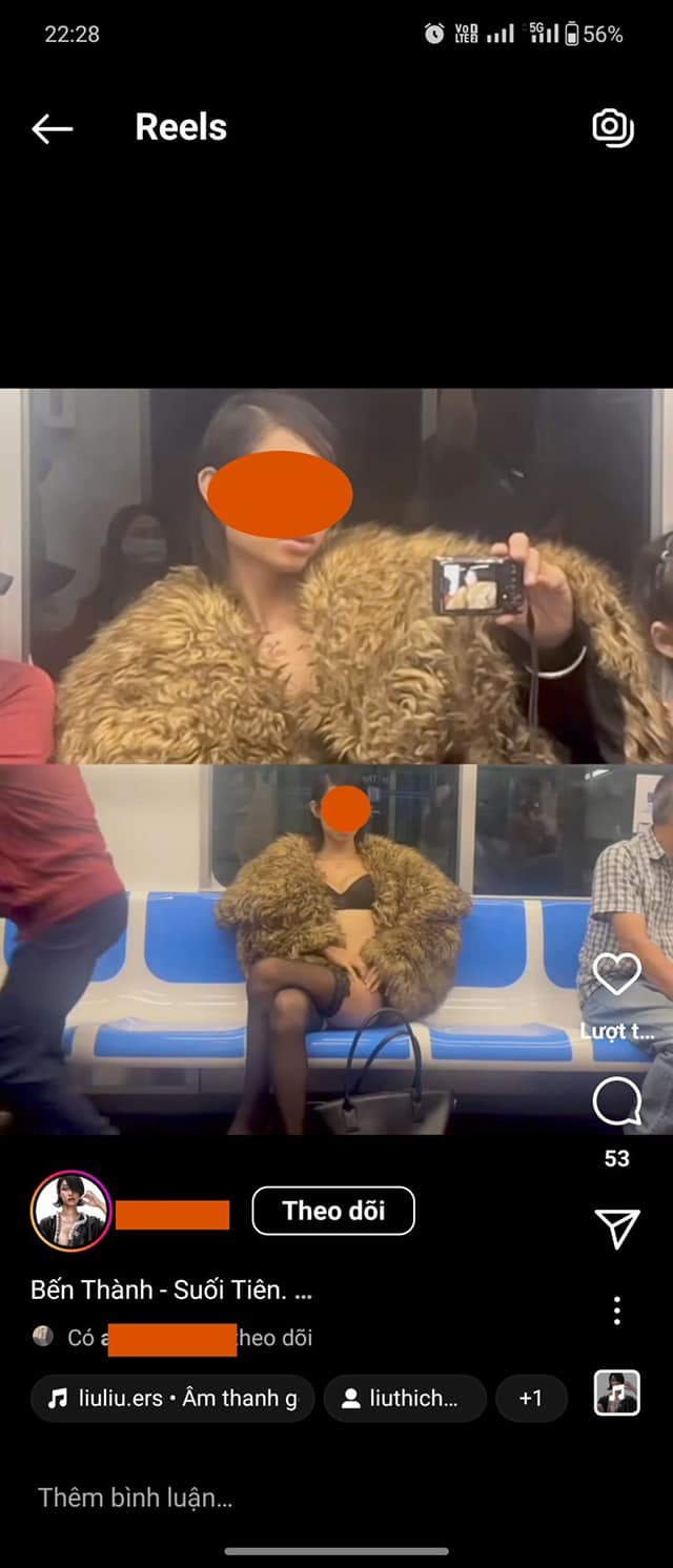 Tàu điện metro đã chính thức đi vào hoạt động tại Sài Gòn, thu hút rất nhiều hành khách, đồng thời cũng nhiều bạn trẻ đã đến đây để chụp ảnh check-in để có những bộ ảnh sống ảo. Mới đây, một màn "sống ảo" đã khiến netizen dậy sóng khi cô gái trong bộ ảnh check-in được cho là ăn mặc có phần phản cảm, kém duyên nơi công cộng.