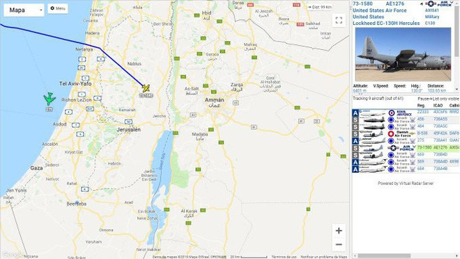 Các hãng thông tấn khu vực cho biết, ít nhất 1 máy bay tác chiến điện tử EC-130H Compass Call tối tân đã được quân đội Mỹ điều động tới căn cứ bí mật ở Trung Đông.