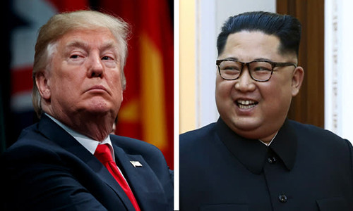 Tổng thống Mỹ Donald Trump (trái) sẽ gặp trực tiếp nhà lãnh đạo Triều Tiên Kim Jong-un tại Singapore vào ngày 12/6. Ảnh: AP.