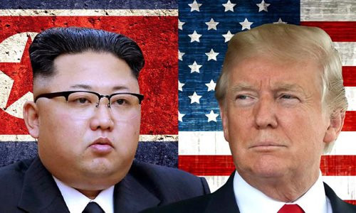 Nhà lãnh đạo Triều Tiên Kim Jong Un (trái) và Tổng thống Mỹ Donald Trump.