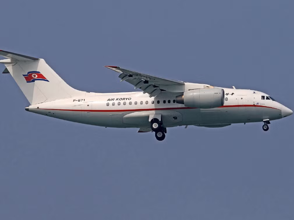 Hình ảnh chiếc máy bay vận tải tháp tùng nhà lãnh đạo Kim Jong-un. Ảnh: DW