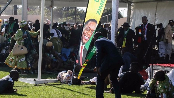 Hình ảnh camera an ninh ghi lại khi vụ nổ xảy ra. Ảnh: AP