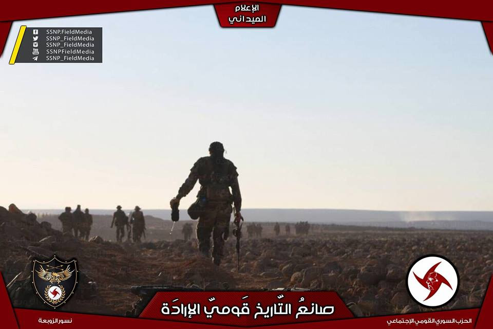 Theo một nguồn tin quân sự ở Damascus, lực lượng chính phủ Syria và các đồng minh đã giành lại quyền kiểm soát khu Bir Aura và Tal Arar sau các cuộc giao tranh ác liệt với nhóm IS hôm 18/6. Ảnh: AMN.