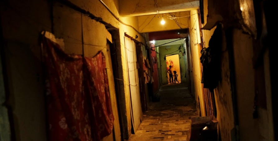 Lối hành lang trong tòa nhà Prestes Maia.