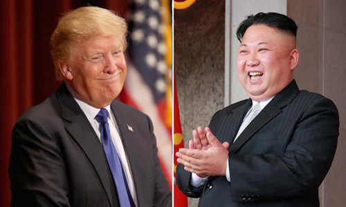 Tổng thống Trump (trái) và nhà lãnh đạo Triều Tiên Kim Jong-un. Ảnh: Getty.
