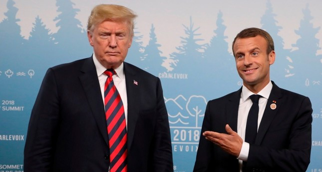 Tổng thống Pháp Emmanuel Macron (phải) khẳng định G7 sẽ vẫn là một tổ chức vững mạnh nếu không có Mỹ. Ảnh: DS.