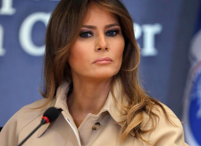 Theo hãng thông tấn Reuters, Đệ nhất phu nhân Mỹ Melania đã xuất hiện cùng Tổng thống Trump khi tham dự một sự kiện tại Cơ quan Quản lý Khẩn cấp Liên bang (FEMA) ở thủ đô Washington hôm 6/6. (Nguồn: Reuters)