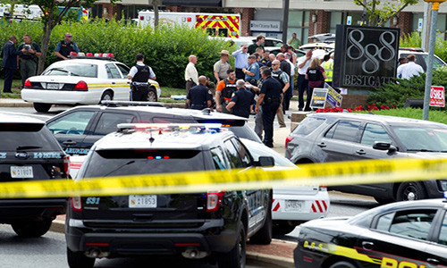 Theo AP, vụ xả súng ở Mỹ xảy ra tại tòa soạn báo Capital Gazette ở Annapolis, bang Maryland, vào khoảng 14h30 phút chiều 28/6 (khoảng 2h30 phút sáng 29/6 giờ Hà Nội). Ảnh: AP.