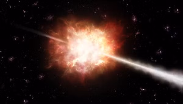 GRB 200826A dù xuất phát từ quá trình sụp đổ sao nhưng lại là GRB ngắn. Các ngôi sao sụp đổ khi chúng cạn kiệt nhiên liệu hydro. Không có nhiên liệu này, ngôi sao bắt đầu sụp đổ vào lõi dưới ảnh hưởng từ lượng khổng lồ của chúng.