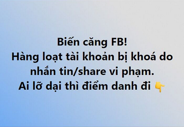 Những người nhận được thông báo này sẽ có thời hạn 30 ngày để phản đối quyết định của Facebook và nếu không được chấp thuận, tài khoản của họ sẽ bị khóa vĩnh viễn.