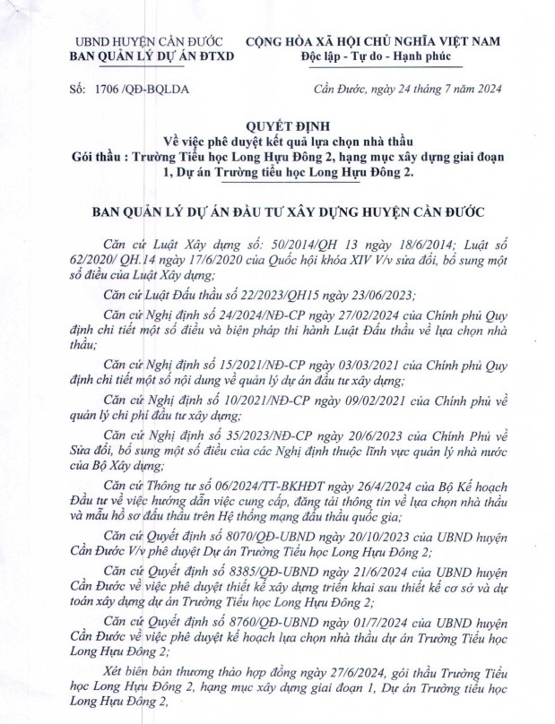 Long An: 3 Cty cạnh tranh gói thầu tiền tỷ tại Trường Long Trì - Hình 2 Long An: 3 Cty canh tranh goi thau tien ty tai Truong Long Tri-Hinh-2