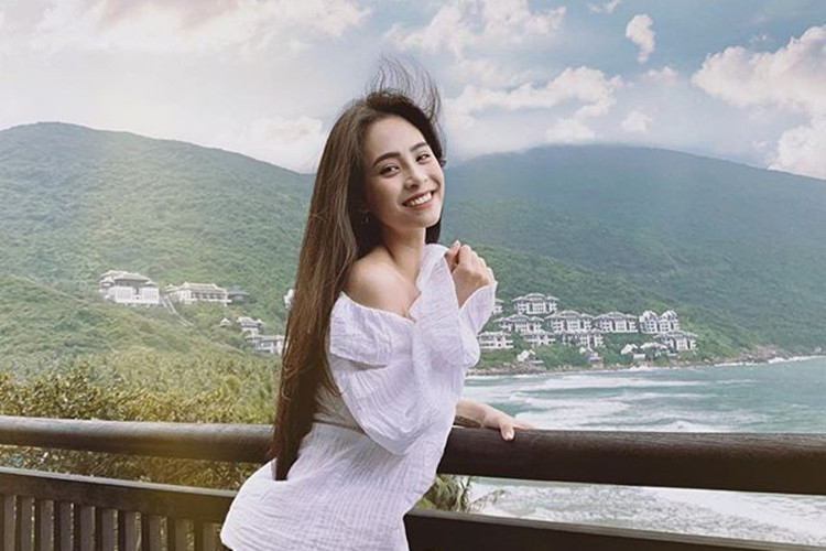 Nhan sắc gái một con của Kiều Anh gây chú ý.