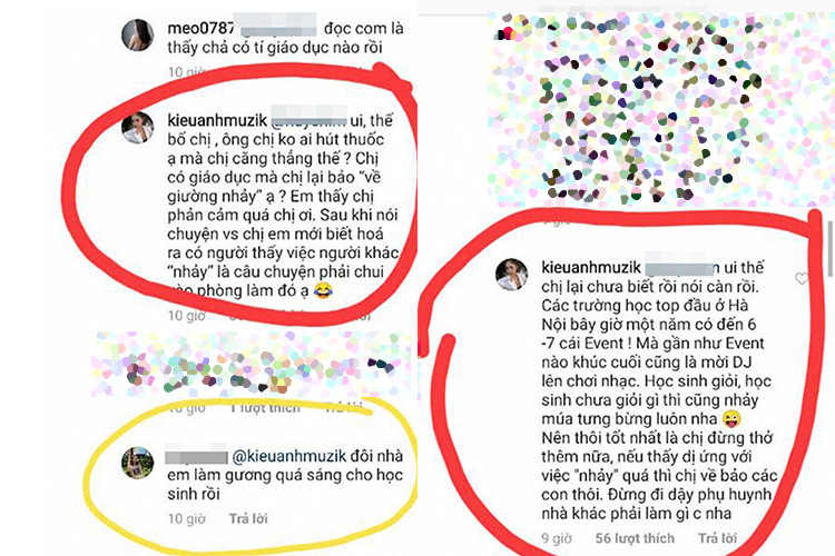 Sau đó, Kiều Anh và antifan tiếp tục đôi co. Về phía cư dân mạng, nhiều người lên tiếng bênh vực Kiều Anh.