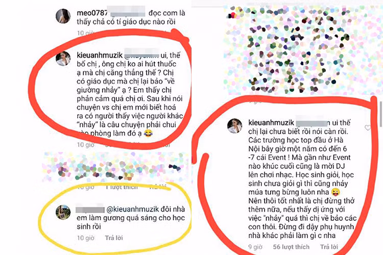 Sau đó, Kiều Anh và antifan tiếp tục đôi co. Về phía cư dân mạng, nhiều người lên tiếng bênh vực Kiều Anh.