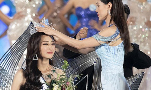 Hoa hau Luong Thuy Linh dinh nghi van mua giai vai ty, BTC noi gi?