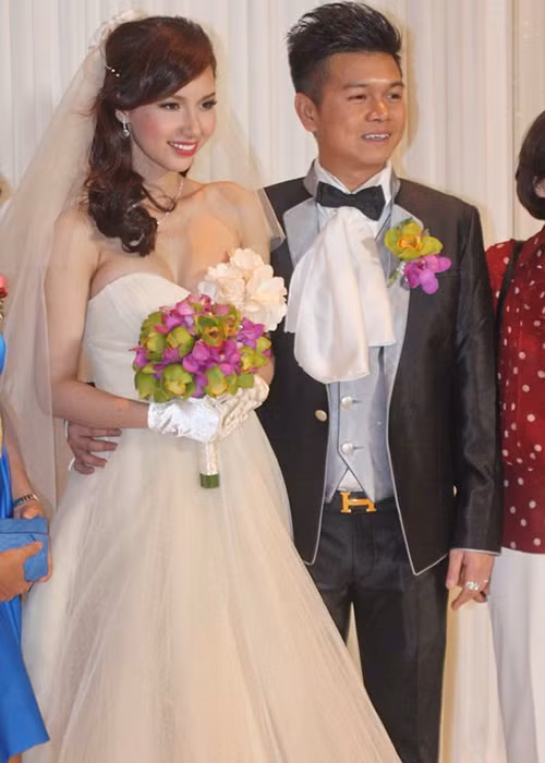 Kỷ niệm 2 tháng cưới, Quỳnh Chi công khai mang bầu 4 tháng. Hiện, con trai của cô sống cùng chồng cũ. Ảnh: Vietnamnet