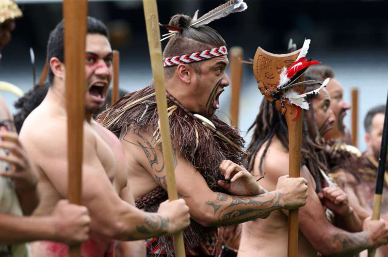 Bộ lạc Maori ở New Zealand nổi tiếng với điệu nhảy haka truyền thống độc đáo./. 