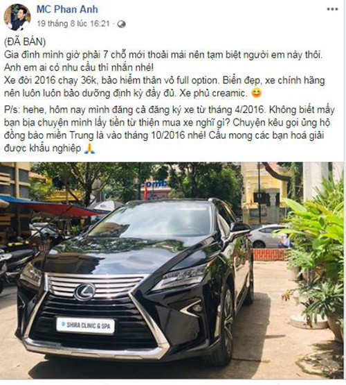 Phan Anh noi gi khi bi mia dung tien tu thien mua xe?