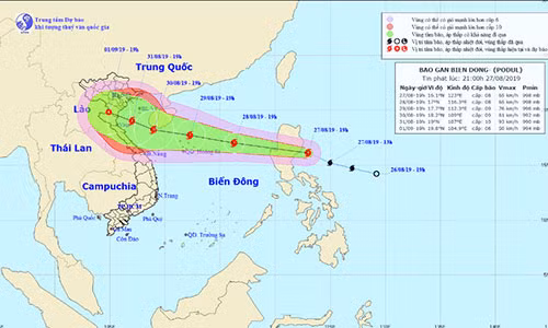 Du bao thoi tiet hom nay 28/8: Thoi tiet thay doi, bao vao Bien Dong