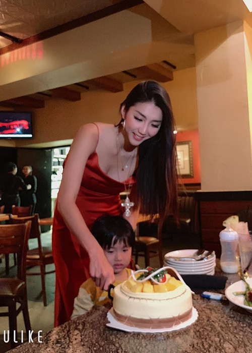 Cựu người mẫu dành thời gian cho con trai và công việc.