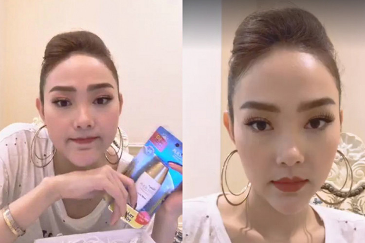 Năm 2018, Minh Hằng liên tục lộ gương mặt bị biến dạng, đơ như tượng sáp với chiếc cằm dài ngoằng, nhọn hoắt. Nhiều khán giả nghi ngờ cô dao kéo quá đà. Ảnh: tin tức Việt Nam